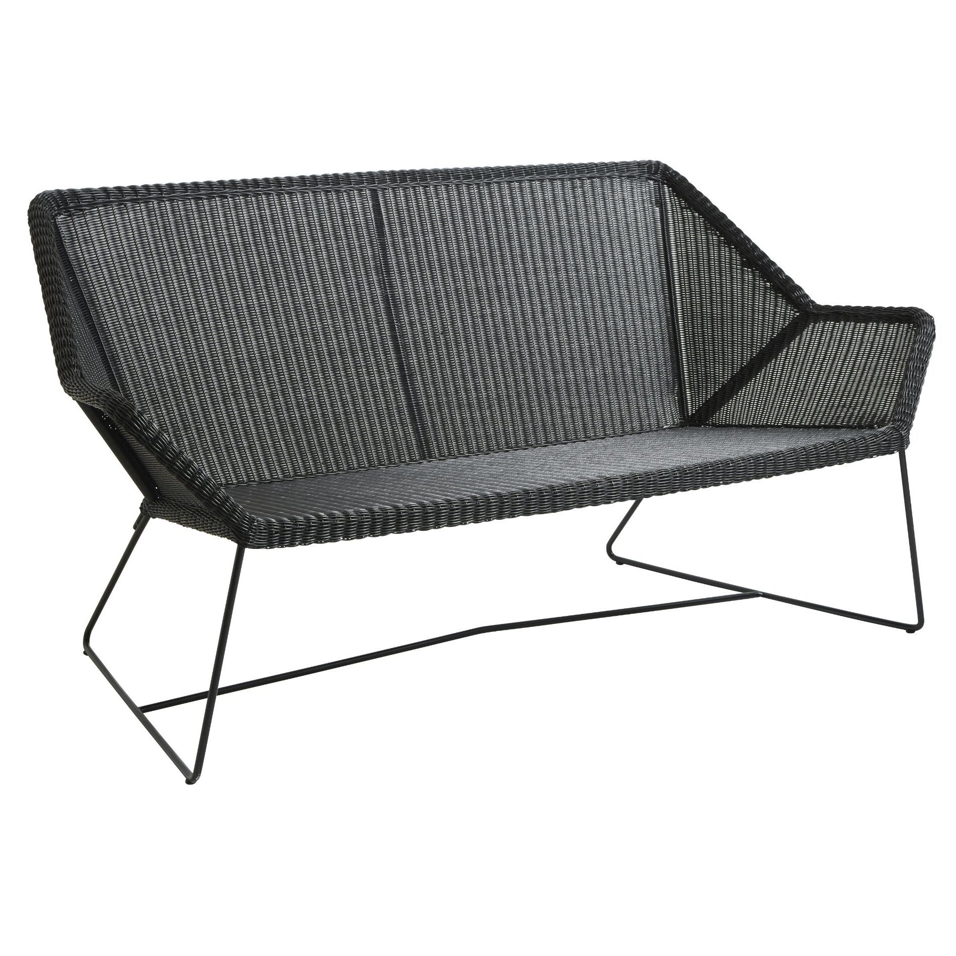 Cane-line "Breeze" Loungesofa, Polyrattan schwarz