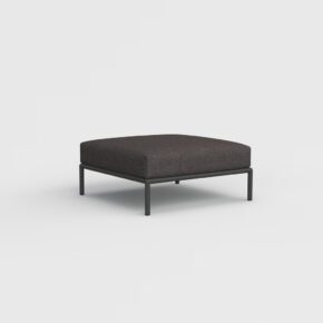 Houe "Level" Loungehocker, Gestell Aluminium, Textilgewebe dark grey