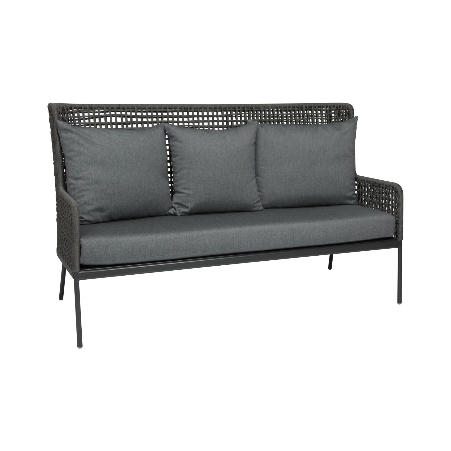 Loungesofa "Greta" von Stern , Gestell Aluminium anthrazit, Synthetikfaser platin inkl. Kissen seidengrau