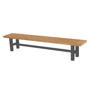 Hartman "Sophie Yasmani" Gartenbank, Gestell Aluminium xerix , Sitzfläche Teakholz natural, Länge 240 cm