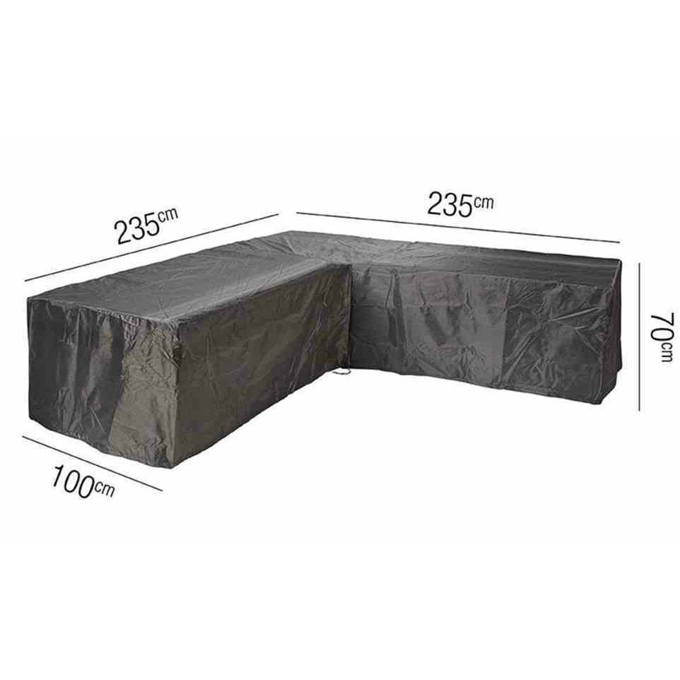 AeroCover L-Form Schutzhülle – 235x235x100 cm, Höhe 70 cm