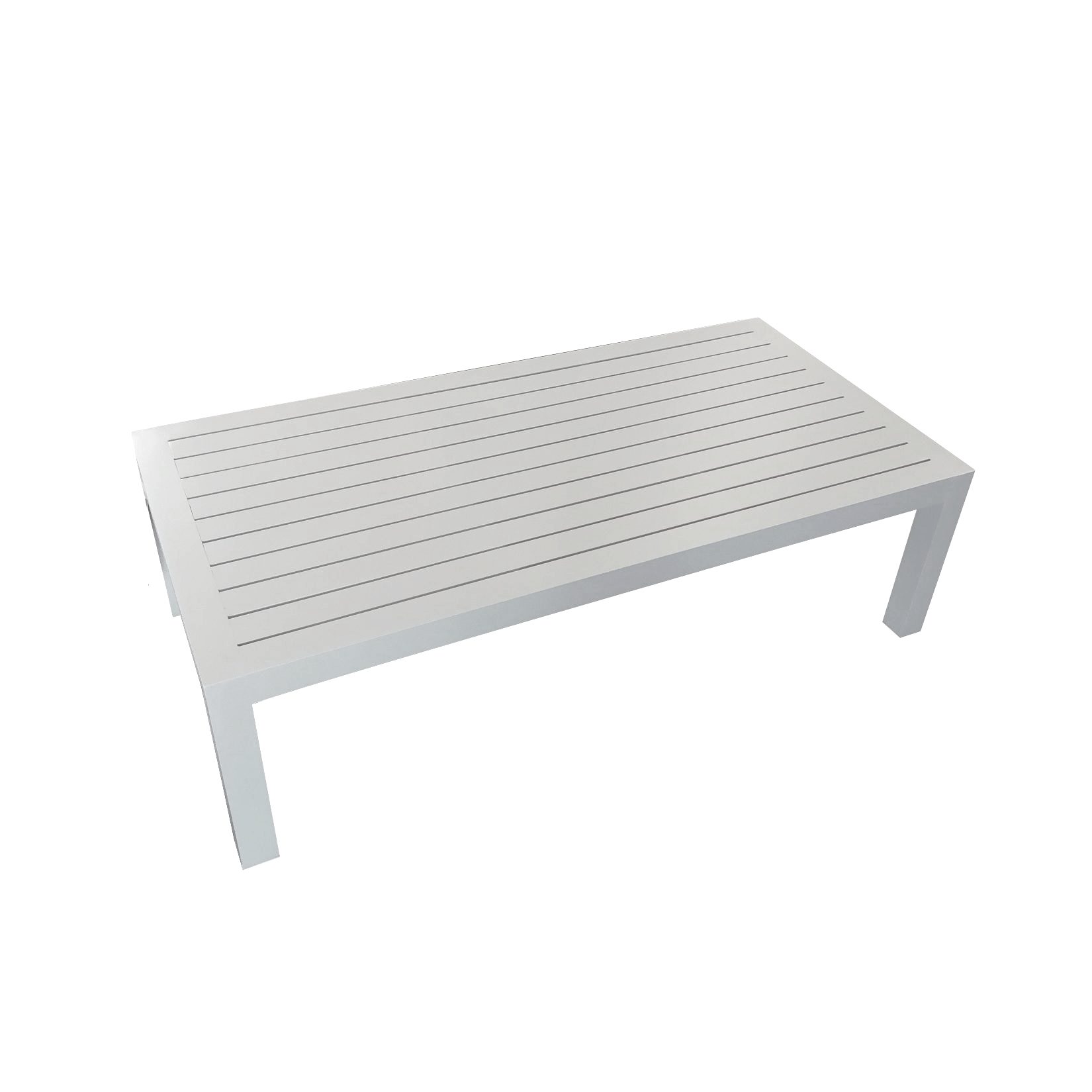 Home Islands "New Chalong" Loungetisch, Gestell & Tischplatte Aluminium weiß