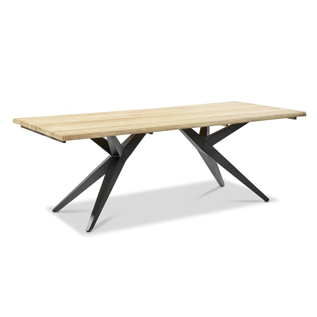 Musterring Freilicht "Holland" Gartentisch, Gestell Aluminium anthrazit, Tischplatte Teakholz, 220x95x76 cm