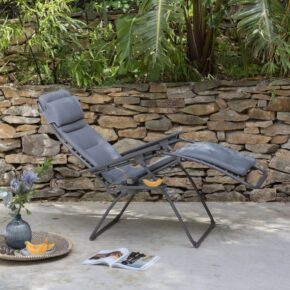 Lafuma Relaxliege "Futura BeComfort", Stahl titane, Textilgewebe silver © LAFUMA MOBILIER - Pierrick Verny