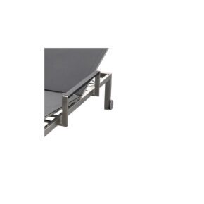 SIT Mobilia Armlehne für Liege "Cube" mit Synchronverstellung, Edelstahl mit Batyline Eden black