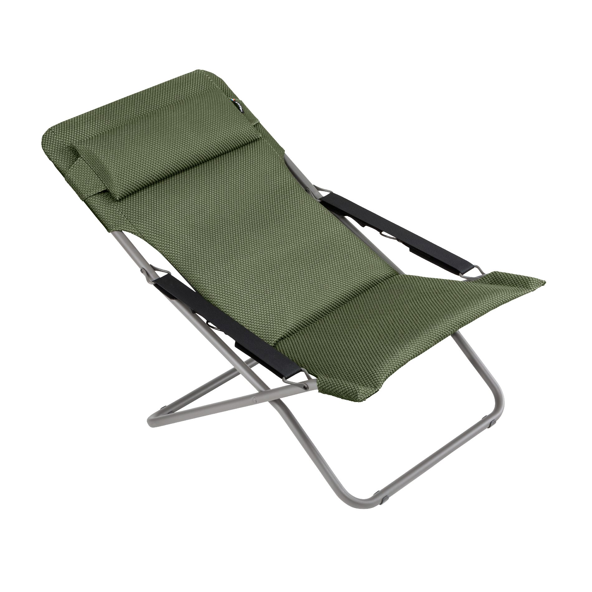 Lafuma "Transabed BeComfort®" Liegestuhl, Stahl titane, Textilene olive