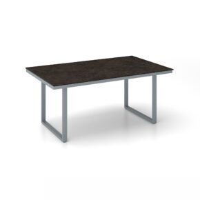 Kettler "Skate" Gartentisch Casual Dining, Gestell Aluminium silber, Tischplatte Keramik anthrazit, 160x95 cm, Höhe ca. 68 cm