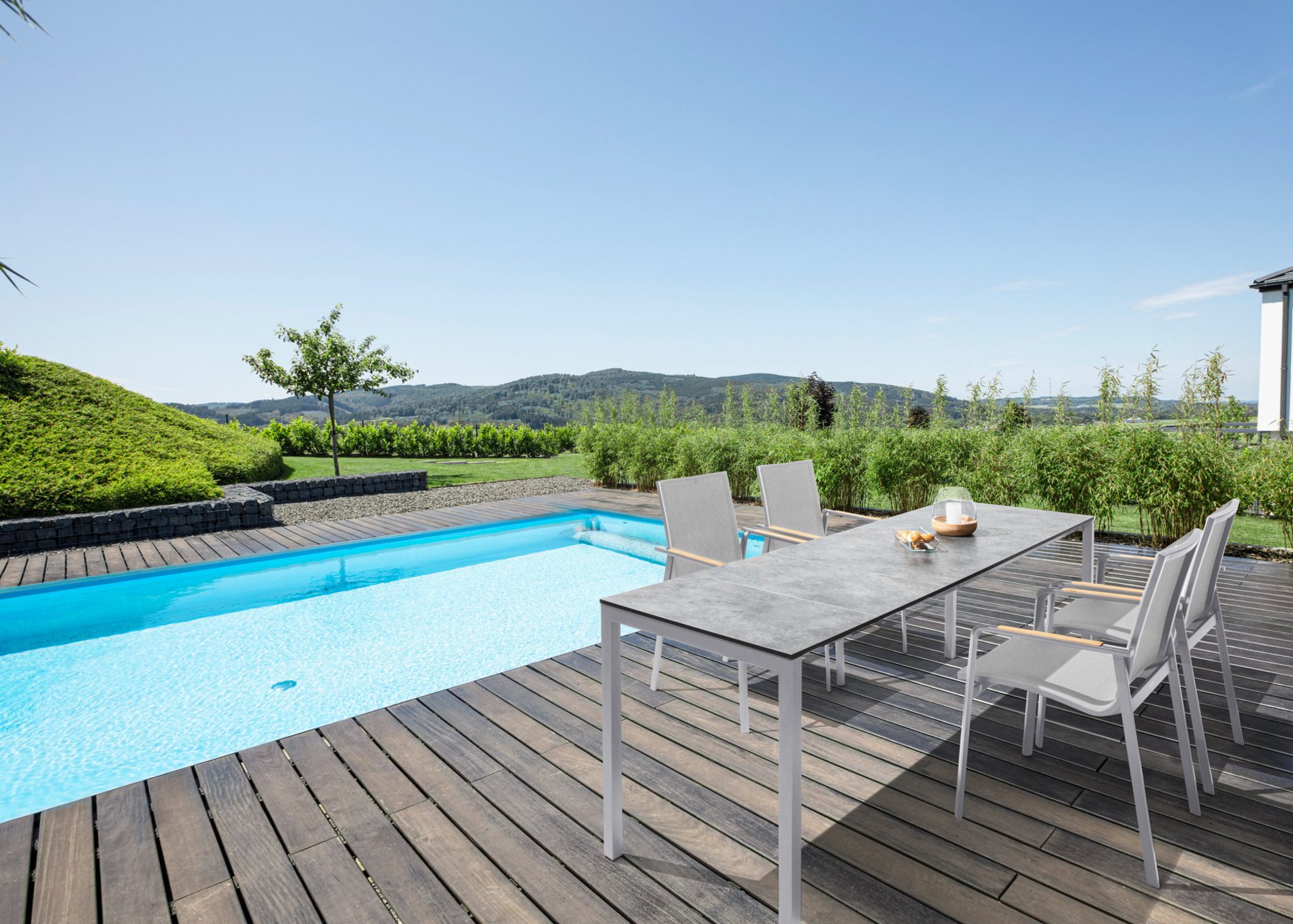 Kettler Gartenmöbel-Set mit Ausziehtisch "Cubic" und Stuhl "Diamond"