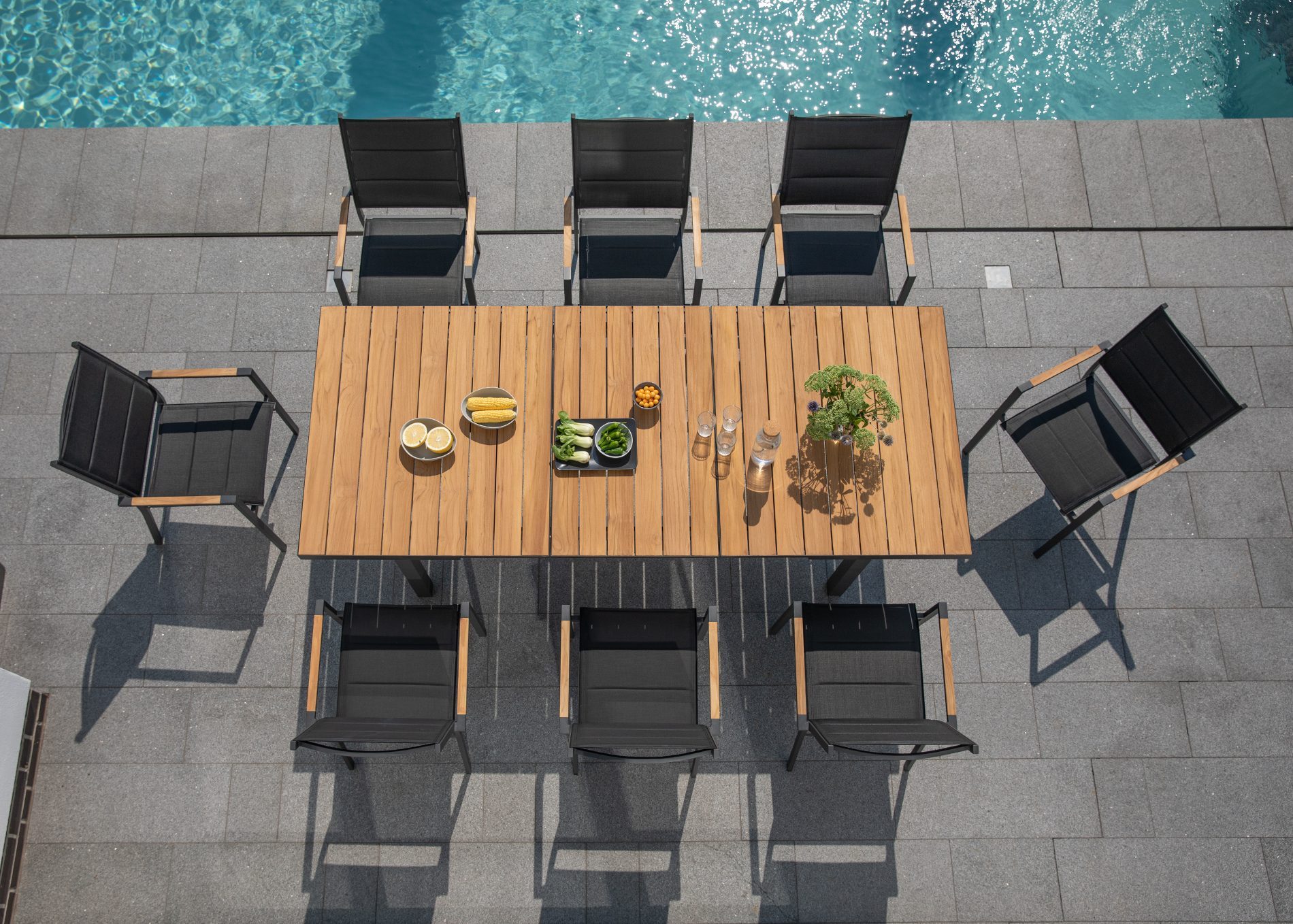 Niehoff Gartenmöbel-Set mit Ausziehtisch "Nantes" und Stuhl "Nantes"
