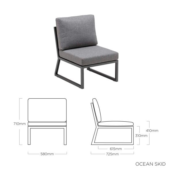 Kettler "Ocean Skid City Line" Lounge-Mittelteil