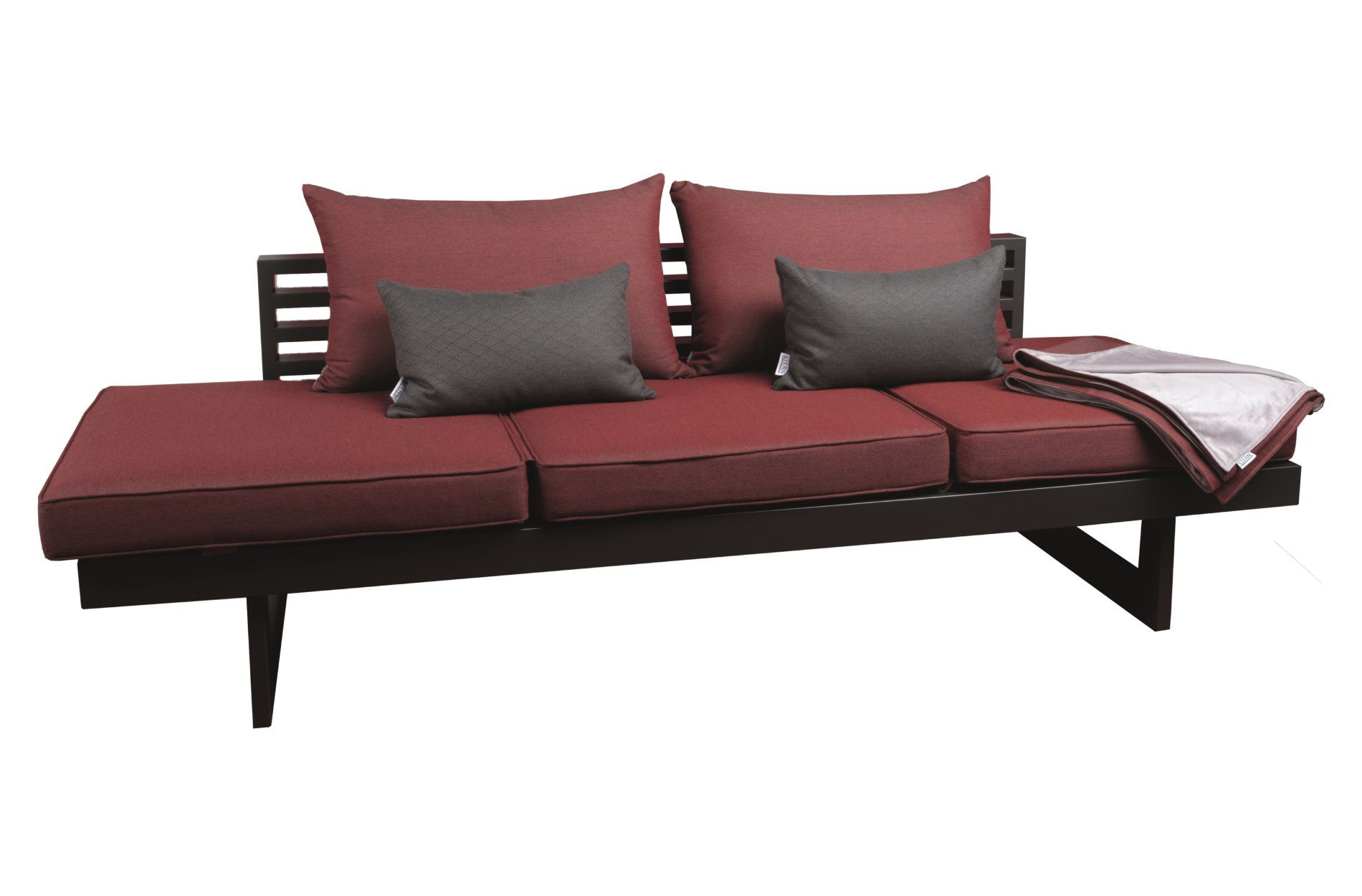 Stern "New Holly" Lounge, Gestell Alu anthrazit, Polster rot
