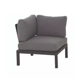 Siena Garden "Alvida" Lounge Eckteil, Gestell Aluminium matt anthrazit, Polster grau