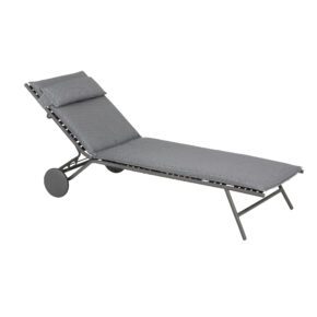 Lafuma Sonnenliege "Miami II BeComfort®", Gestell Stahl titane, Liegefläche BeComfort® silver
