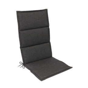 KETTtex Auflage für Hochlehner/Klappsessel, 123x50x3 cm, anthrazit, mit Quersteppung & Reißverschluss