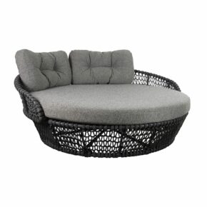 Cane-line "Ocean Large" Daybed, Gestell Aluminium grau, Soft Rope dark grey, Kissenset dark grey