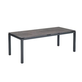 CASA DOMA "Carini" Gartentisch 210x100 cm, Gestell Edelstahl anthrazit, Tischplatte HPL Chromix bronze