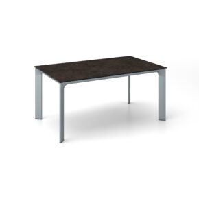 Kettler "Diamond" Tischsystem Gartentisch, Tischgestell Alu silber, Tischplatte Keramik anthrazit, 160x95 cm