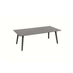 CASA DOMA "Arista" Loungetisch, 120x60 cm, Tischbeine konisch eckig, Alu anthrazit