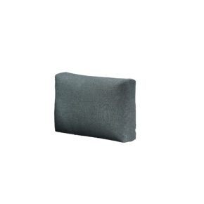 CASA DOMA "Aragona" Seitenkissen/Armlehnkissen niedrig, 57x33 cm, Tuvatextil® Panama grafito