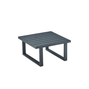 CASA DOMA "Aragona" Loungetisch 72x72cm, Höhe 39cm, Aluminium anthrazit, Tischplatte Aluminium