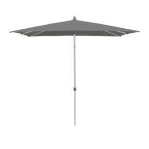Glatz "Alu-Smart", Sonnenschirm, Gestell Aluminium natureloxiert, eckig, Dessin 157 - Stone Grey (© by GLATZ AG, Schweiz)