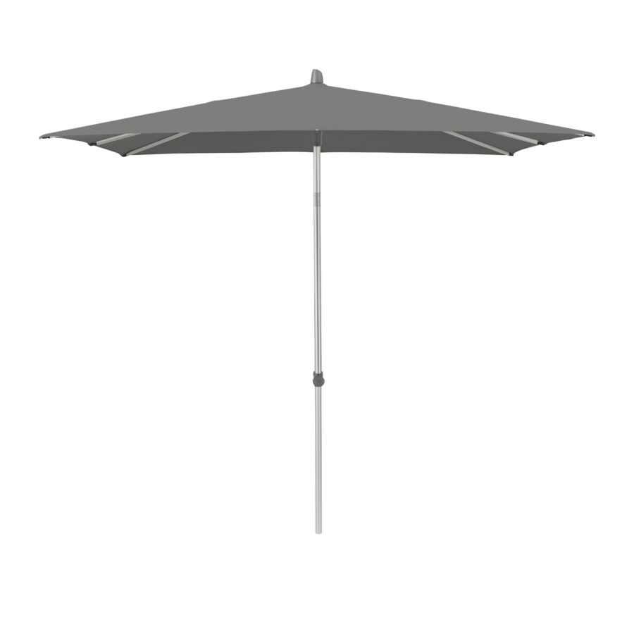Glatz "Alu-Smart", Sonnenschirm, Gestell Aluminium natureloxiert, eckig, Dessin 157 - Stone Grey (© by GLATZ AG, Schweiz)