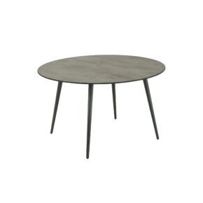 CASA DOMA "Napola" Gartentisch Ø 130 cm, Alu anthrazit, HPL chromix anthrazit