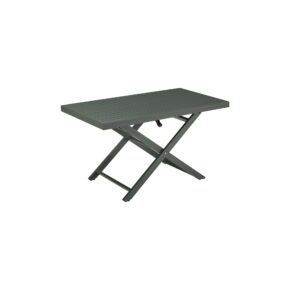Liadomo"Scapoli" Loungetisch höhenverstellbar, 120x70 cm, Höhe 40–68 cm, Aluminium anthrazit