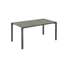 CASA DOMA "Campana" Gartentisch 160x90cm, Edelstahl anthrazit, HPL chromix anthrazit