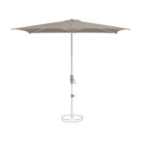 SUNCOMFORT® by GLATZ "Shell-Turn", Sonnenschirm, 250x200 cm, Dessin 053 - Light Taupe