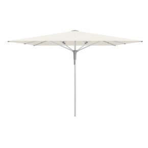 Glatz "FORTERO® Pro", Sonnenschirm, Gestell Aluminium natureloxiert, eckig, Dessin 158 - Off White (© by GLATZ AG, Schweiz)