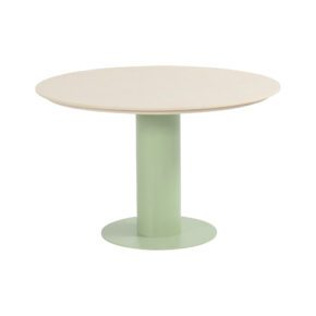 Hartman "Girona" Gartentisch Ø 120 cm, Gestell Aluminium soft green, Tischplatte Keramik beige