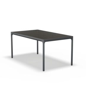 Houe "Four" Gartentisch, Aluminium dark grey, Tischplatte Keramik graphite, 160x90 cm